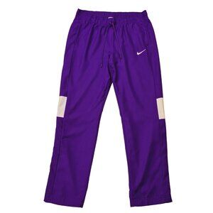 Nike Womens Dri-Fit Tearaway Snap Track Pants Warm Up Lined Purple Size L